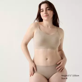 Релаксационный бюстгальтер без косточек UNIQLO, бежевый