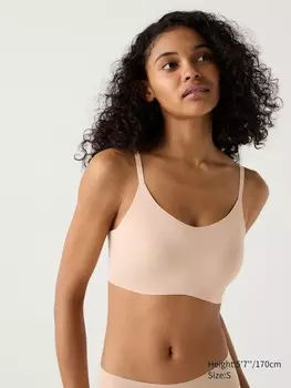 Релаксационный бюстгальтер без косточек UNIQLO, бежевый