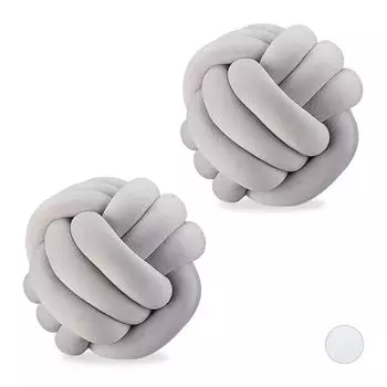 Relaxdays 2 подушки с узлом серого цвета