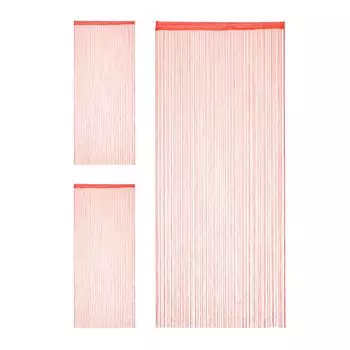 Relaxdays 3 шторы из ниток красные 90 x 245 см, красный