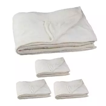 Relaxdays 4 очень больших мягких одеяла, шампанское, бежевый