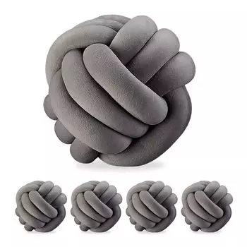 Relaxdays 5 узловых подушек темно-серого цвета
