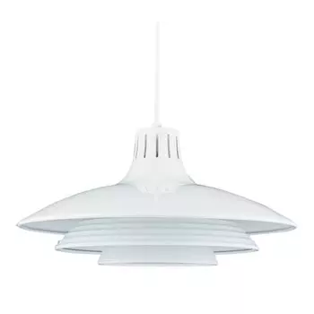 Relaxdays Современный подвесной светильник из металла, белый
