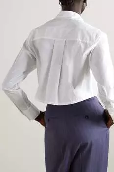 REMAIN BIRGER CHRISTENSEN Укороченная рубашка Lavia из органического хлопка и поплина, белый