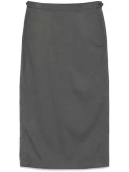 REMAIN костюмная юбка миди, серый