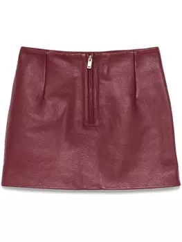 REMAIN кожаная юбка мини, красный