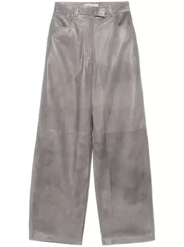 REMAIN кожаные брюки, серый