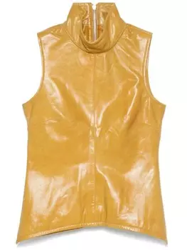 REMAIN кожаный топ, желтый