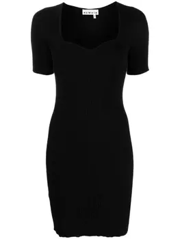 REMAIN платье в рубчик с короткими рукавами, черный