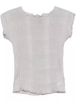 REMAIN шифоновый топ со складками, серый