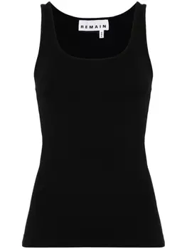 REMAIN топ в рубчик с U-образным вырезом, черный