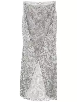 REMAIN юбка макси с запахом, серый