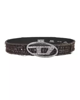 Ремень 1DR со стразами Diesel, черный