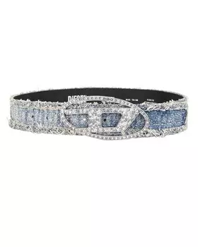 Ремень 1DR со стразами Diesel, цвет Medium Blue
