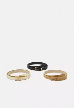 Ремень 3 PACK Anna Field, цвет black/beige/gold