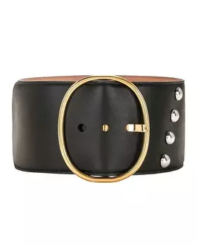 Ремень Alaa с овальной пряжкой, черный