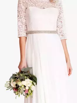 Ремень Alie Street Art Deco Beaded Sash, слоновая кость