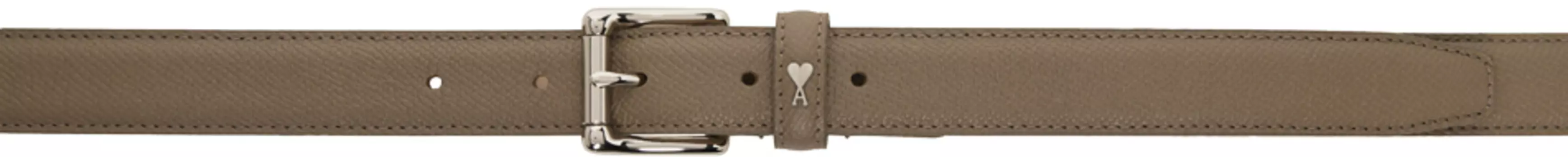 Ремень AMI Alexandre Mattiussi Taupe Ami de C?ur