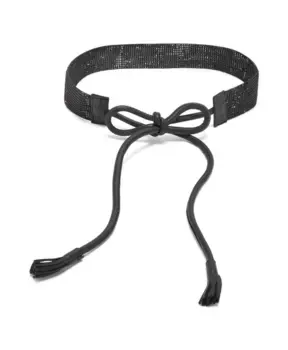 Ремень анималиер с бахромой Maliparmi, черный