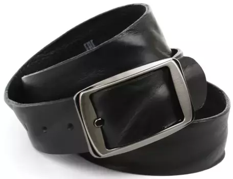 Ремень Anthoni Crown кожаный, кожа растительного дубления, черный