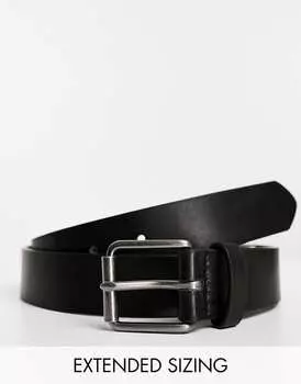 Ремень ASOS DESIGN Smart из черной искусственной кожи с роликовой пряжкой