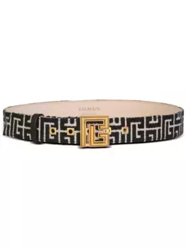 Ремень B-Classic с монограммой BALMAIN, черный
