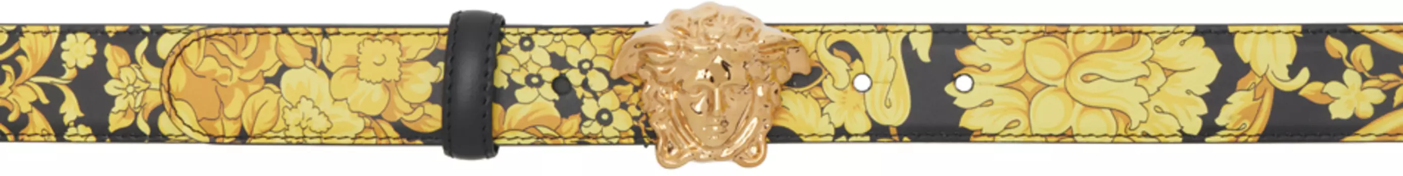 Ремень Barocco 'La Medusa' черного цвета Versace