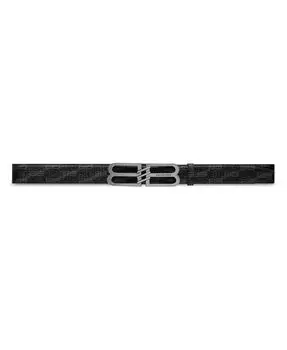Ремень Bb Signature Bb Monogram Canvas с покрытием Balenciaga, черный
