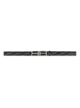 Ремень BB Signature Канвас с покрытием Monogram Balenciaga, черный