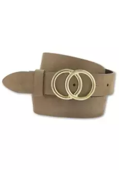 Ремень BERND GTZ, с золотистой застежкой в форме кольца, ремень из замшевой кожи, цвет Camelfarben
