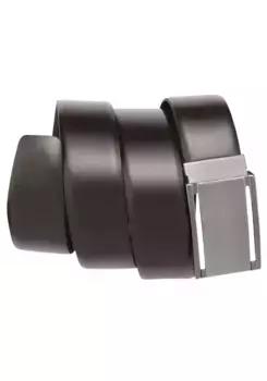 Ремень BERND GTZ со стильной матовой пряжкой, коричневый