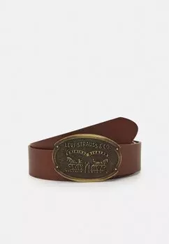 Ремень BILLY PLAQUE BELT UNISEX Levi's, цвет medium brown