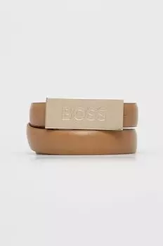 Ремень BOSS кожаный 50465885 Boss, коричневый