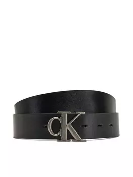 Ремень Calvin Klein Jeans Monogram Plaque 35mm Rev/Adj LV04G7002G, черный