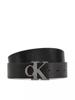 Ремень Calvin Klein Jeans Monogram Plaque 35mm Rev/Adj LV04G7002G, черный