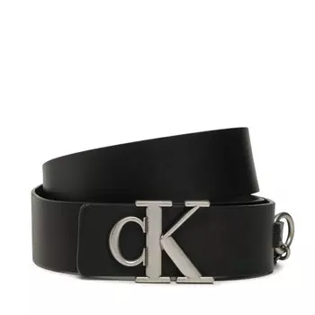 Ремень Calvin Klein Jeans MonoHardware Leather, черный