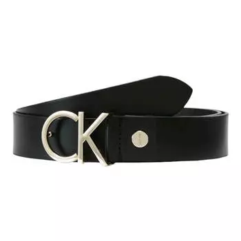 Ремень Calvin Klein Logo, черный с золотым