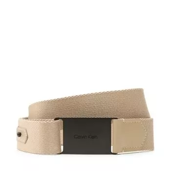Ремень Calvin Klein PlaqueWebbing, бежевый