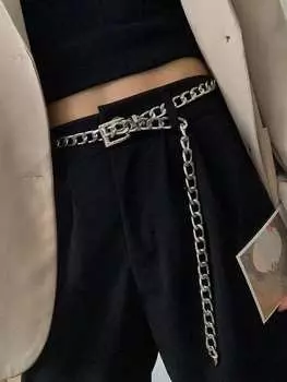 Ремень цепной, серебряный