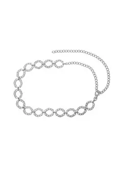 Ремень-цепочка Клара Сделано в Италии Collezione alessandro, серебряный