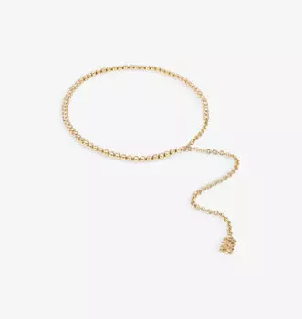 Ремень-Цепочка с драгоценными камнями, украшенный стразами Sandro, цвет naturels