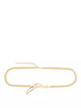 Ремень-цепочка с логотипом Balmain, золотой