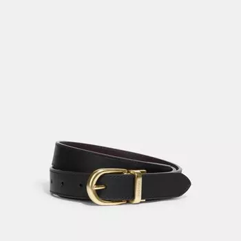 Ремень COACH Classic Buckle Cut To Size Reversible, 25 Mm, цвет Gold/Black Oxblood