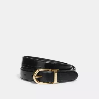 Ремень COACH Classic Buckle Cut To Size Reversible, 25 Mm, золотой/черный