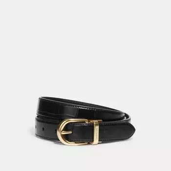 Ремень Coach Outlet Classic Buckle Cut To Size, двусторонний, 25 мм, золотой/черный
