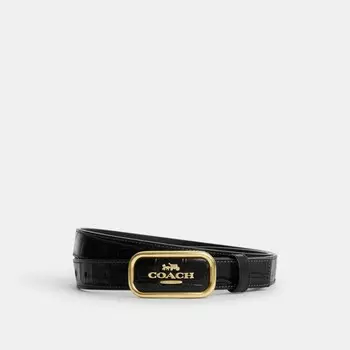 Ремень COACH Signature Buckle Cut To Size Reversible Morgan, 25 Mm, золотой/черный
