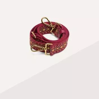 Ремень Coccinelle Twill Mantas, цвет Multi Sangria/Sangria