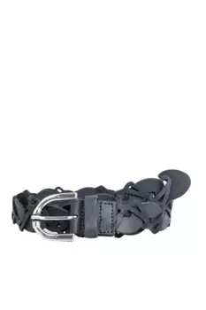 Ремень COLLEZIONE ALESSANDRO кожаный "Волны" шириной 3 см, натуральная кожа, производство Италия, синий