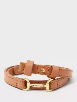 Ремень Crew Clothing Leather Skinny Snaffle Waist, цвет tan