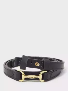 Ремень Crew Clothing Leather Skinny Snaffle Waist, темно-синий